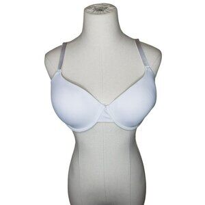 𝅺ellen Tracy Classic T Shirt 38D Bra Underwire White Comfort